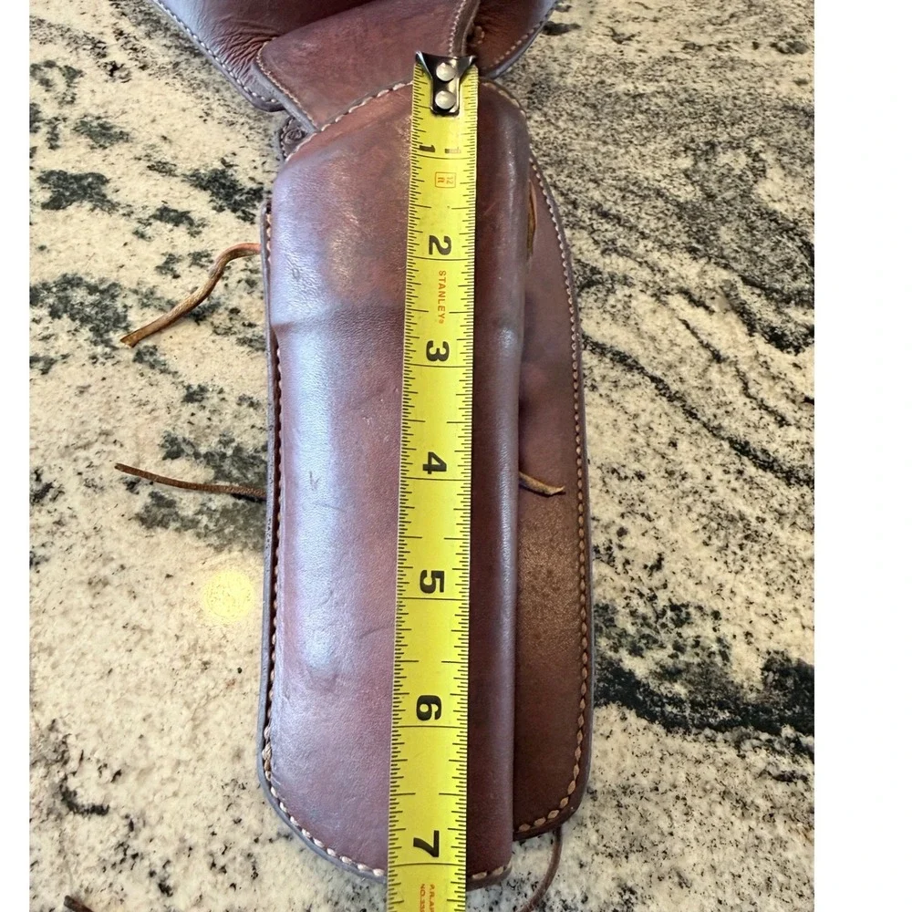Siegle's Oakland Calif Vintage Leather Western Gun Belt Holster Scout 395 Brown